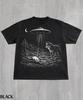 Vintage UFO Kojote Western Grafik T-Shirt, Retro Alien Tee, Vintage Wildtier Natur Oberteil, Western Sci-Fi Geschenk, Alien Entführung Grafik Tee