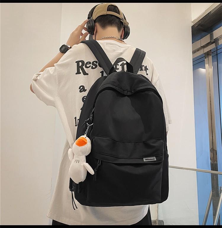 Schoolbag Backpack Simple Large Capacity Travel Backpack Female Leisure Japanese Junior High School High School Student School Bag