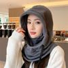 Casual Masks Hood Beanies Soft Pullover Cap Protection Neck Women Fleece Hat with Mask  Girls