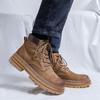 Brown casual men's boots Trendy and versatile design styles Outdoor leisure party  office motorcycle adult Hot selling shoes