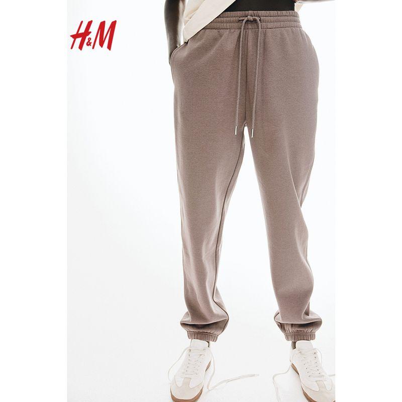 Hm2025 New Fall Women's Clothing Sweatpants Fashion Casual Soft Plaid High Top Sports Pants 0932722