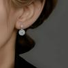 1 Paire Boucles d'Oreilles Clous Pierres Zirconium Blanc Clous d'Oreilles Haute Transparence Boucles d'Oreilles Femme Tempérament Bijoux Polyvalents Cadeau