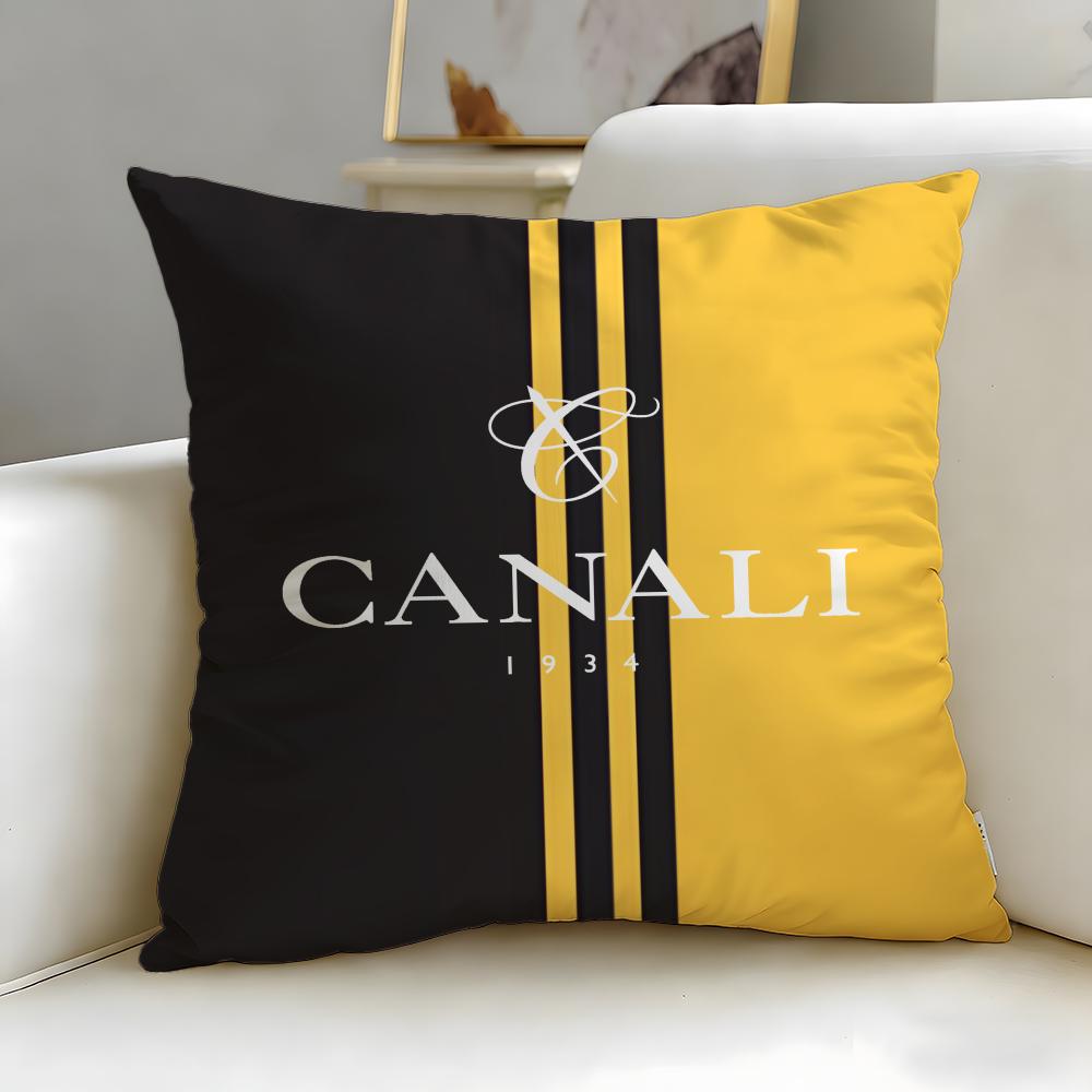 classic fashion brand Canali Cushion Cover Soft  EasyWash Pillow Case  Versatile for Couch Bed Travel and Office