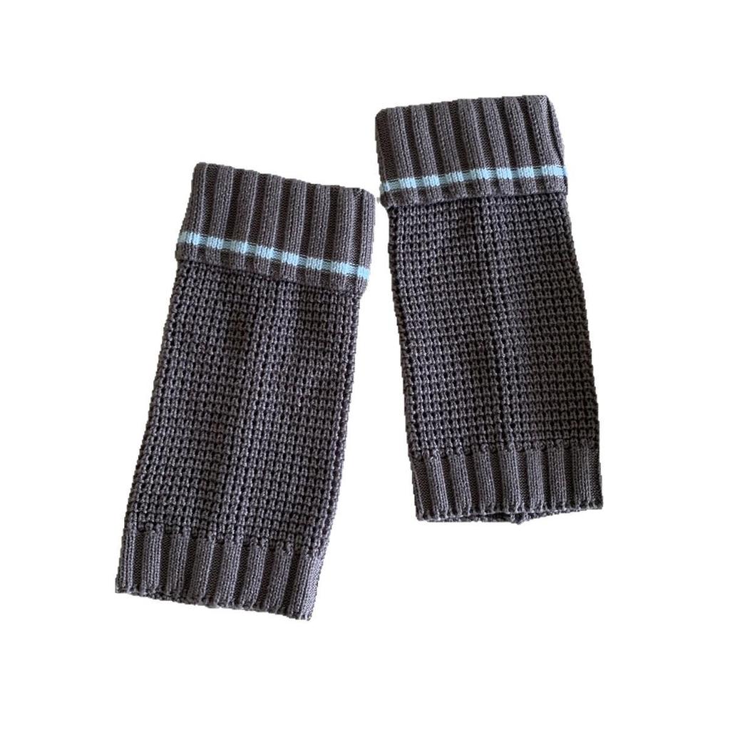 Women's Knit Striped Leg Warmers - Autumn/Winter Fashionable Mid-Calf Socks