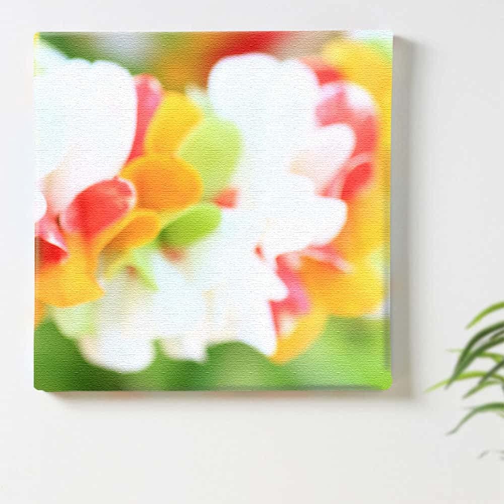 Lib Plant Flower Art 57cm Fabric Panel Made in Japan Stylish Interior Nature Colorful