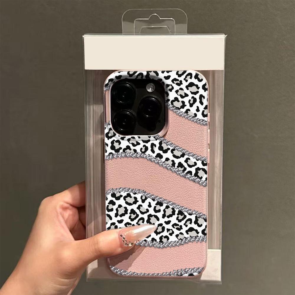 Leopard Stripe Phone Case For Iphone 17 15 11 13 Pro Max 12 16 14 17E 16E Anti-Drop Slim Soft Protective Shell Fundas