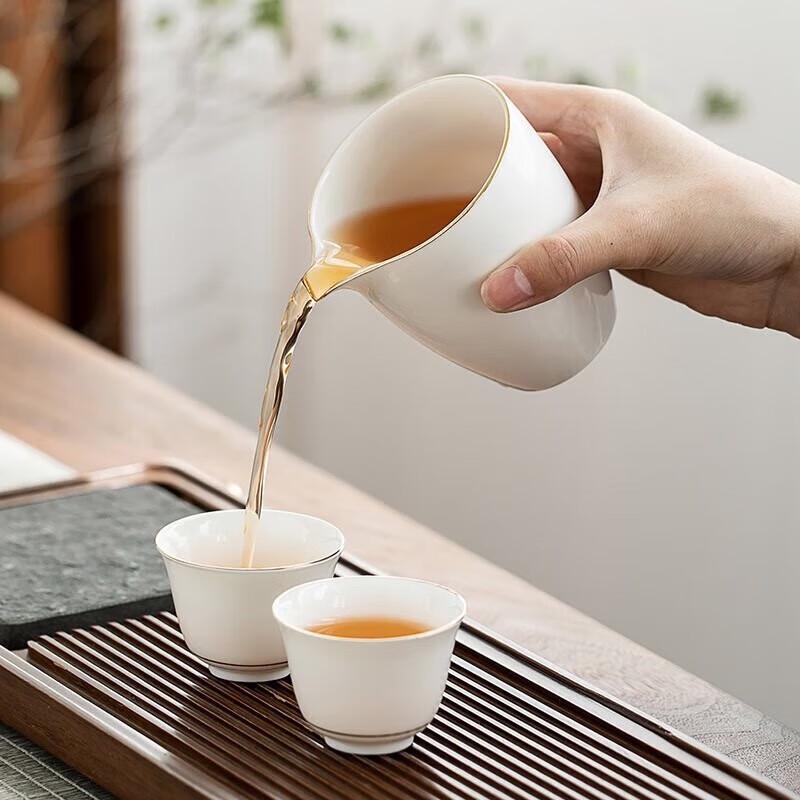 CHANGSHEGNYUAN Mutton Fat Jade Porcelain Tea Set