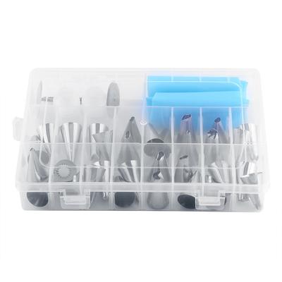 32 Adet/Set Paslanmaz Çelik Sıkma Uçları DIY Doğum Günü Pastası Hamur İşi Dekorasyonu Pişirme Aletleri