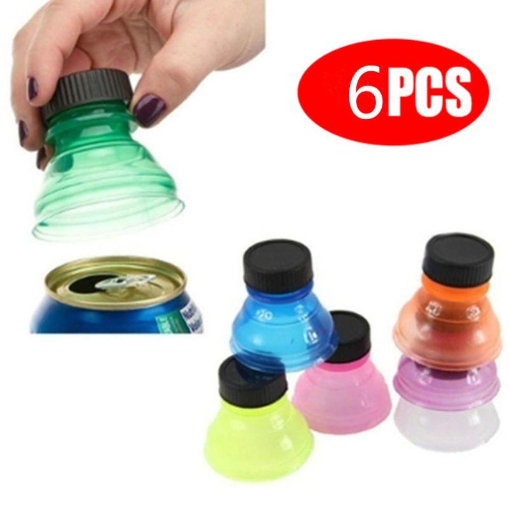 6 pezzi di plastica riutilizzabile per birra, distributore di acqua, coperchio, tappi di protezione, coperchio, bottiglia, soda, risparmio, può, tappo, accessori moda