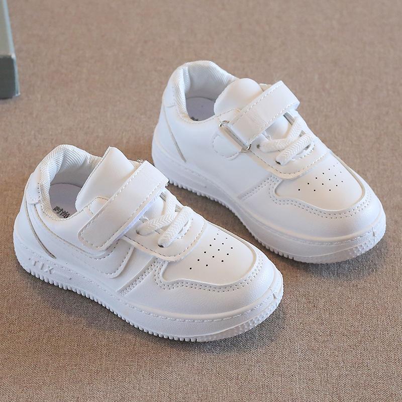 Kids White Sneakers Spring Autumn Boys Sports Shoes Girls Casual Canvas Soft Sole Lightweight Baby Shoes