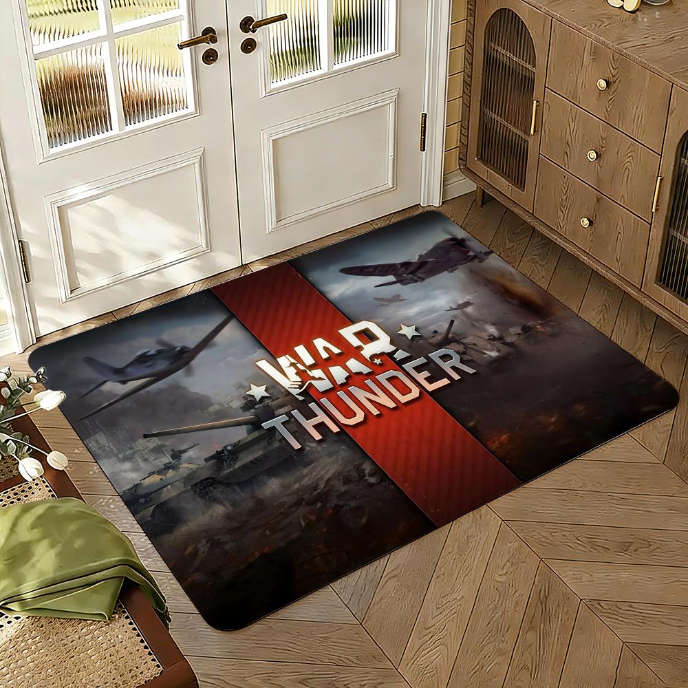War Thunder Floor Mat Soft Thickened Absorbent Non-Slip Bedroom Living Room Door Mat Home Decor Flannel Rugs