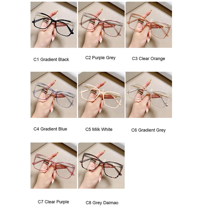 Vintage Fashion Hyperopia Reading Glasses Female Luxury Brand Oversized Square Eyeglasses Women Prescription Magnifying Glasses
