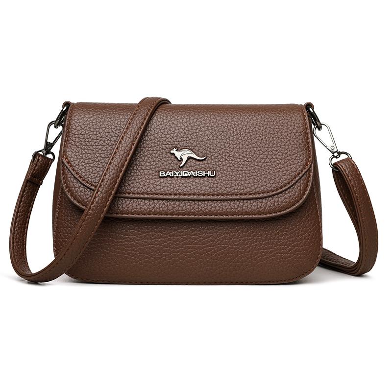 Luxe Designer PU Leer Schouder Crossbody Tas Hoge Kwaliteit Dames Messenger Tas Mode Portemonnee 22cm 7cm 16cm koffie