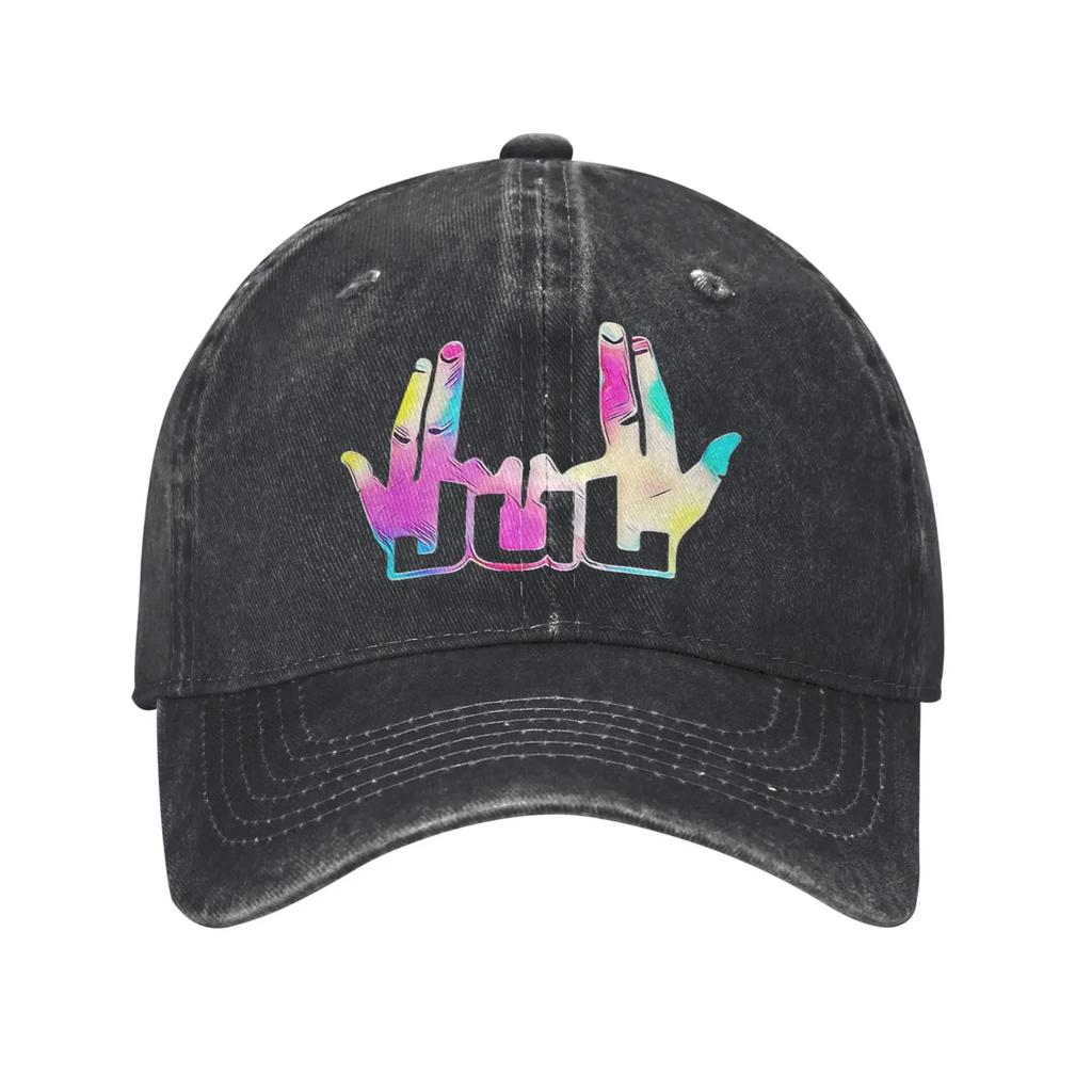 aClassic Rapper Logo Rap Baseball Cap for Men Women Distressed Denim Headwear JUL Outdoor Running Golf Unstructured Soft Caps Ha