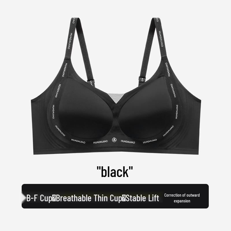 Women's Seamless Push-Up Bra: Letter Straps, Sexy Lift, Non-Run Cup, Plus Size Available