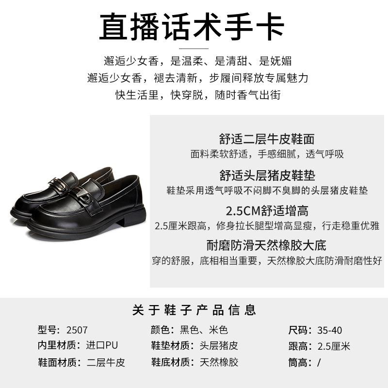 Leather Women's Autumn New Women's Small Leather Shoes One Pedal Women's Shoes Single Shoes