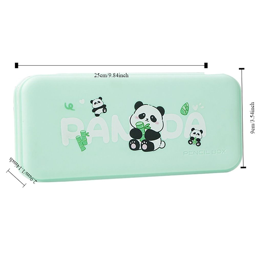 Portable Panda Pencil Case Waterproof Large Capacity Pencil Box Multifunctional Dirt-proof Pen Box Stationery