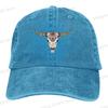 Boho Cow Skull Dad Hat   Washed Mens Baseball Cap for Men Women Caps
