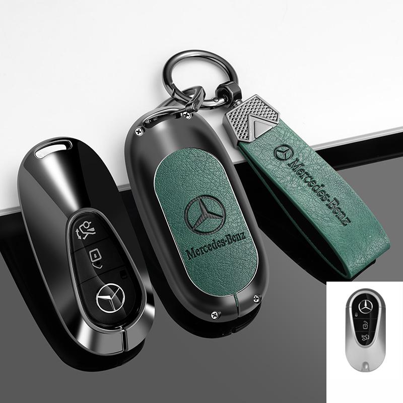 New 2025 Zinc Alloy Leather Car Remote Key Case Cover Shell Fob for Mercedes Benz 2022 C S Class W206 W223 S350 C260 C300 S400 S