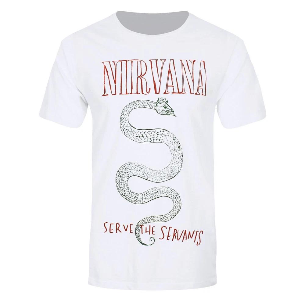 Nirvana TShirt Serpent Snake Band Official White New S
