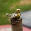 1Pcs Mini Intricately Detailed Cute Bird Figurine Versatile Indoor Decor Ornaments Elegant Brass Sparrow Tea Pet Home Decoration