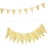 12Pcs 3.2M Long Wedding Banner Fabric Pennant Flags Wedding Hanging Decorations For Holiday Party Indoor and Outdoor