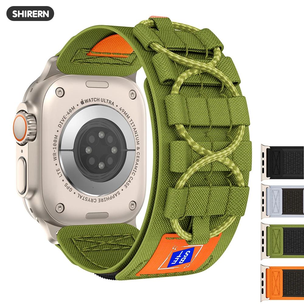 

НОВЫЙ спортивный нейлоновый ремешок для Apple Watch 38, 41, 42, 45 мм, для ультра 49 мм, ремешок 4, Iwatch 7, 5, 6, Se 2, 3