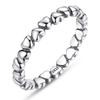 925 Sterling Silver Simple Rings for Women Wedding Engagement Heart Rings with Zircon  Female Jewelry 2025