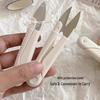 U-Shaped Small Household Scissors with Round Head and Cover - Stainless Steel Handicraft, Sewing, and Cross Stitch Thread Scissors
