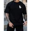 A Men'S Short-Sleeve T-Shirt, Featuring a Loose Fit And a Stylish Casual Round Neck, Suitable for Outdoor Wear In Spring And Summer