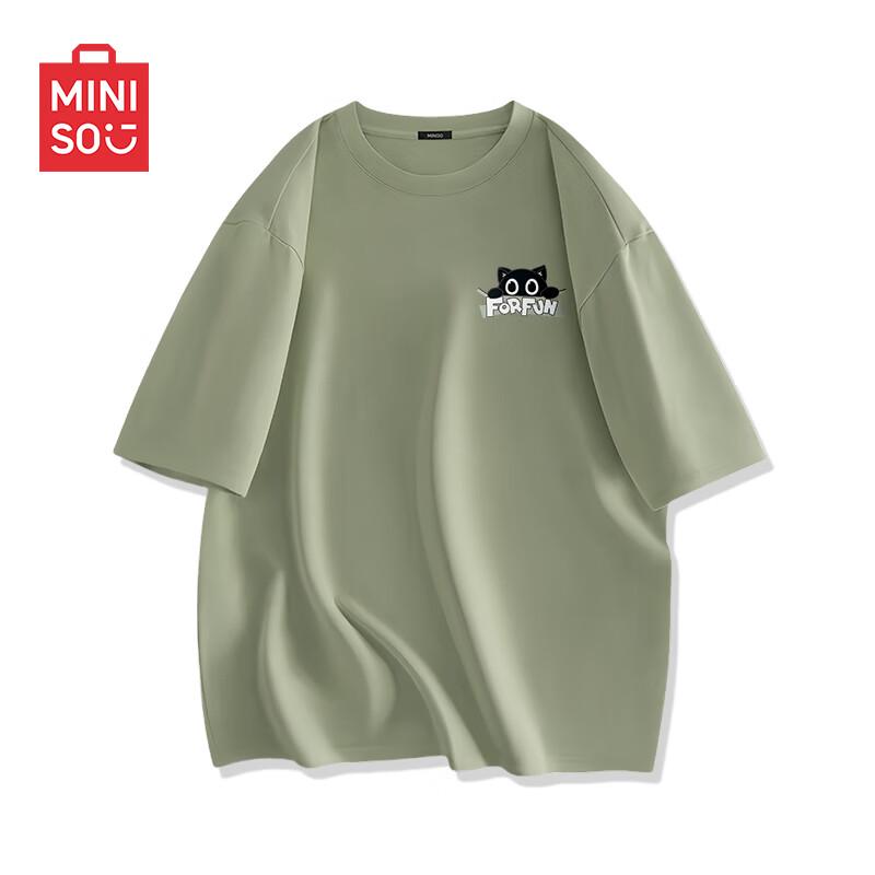 MINISO Men s Pure Cotton Short Sleeve T-Shirt M