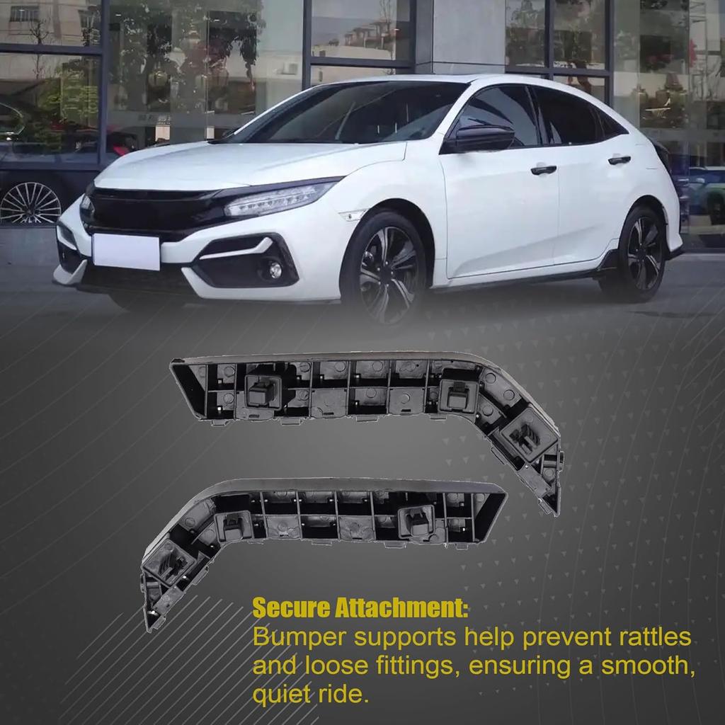XQSMWF 2 Stück Stoßstangenhalter vorne Kompatibel mit Honda Civic DX EX LX Si 2016 2017 2018 2019 2020 2021 Ersetzt 71193TBAA00 71198TBAA00 HO1033109