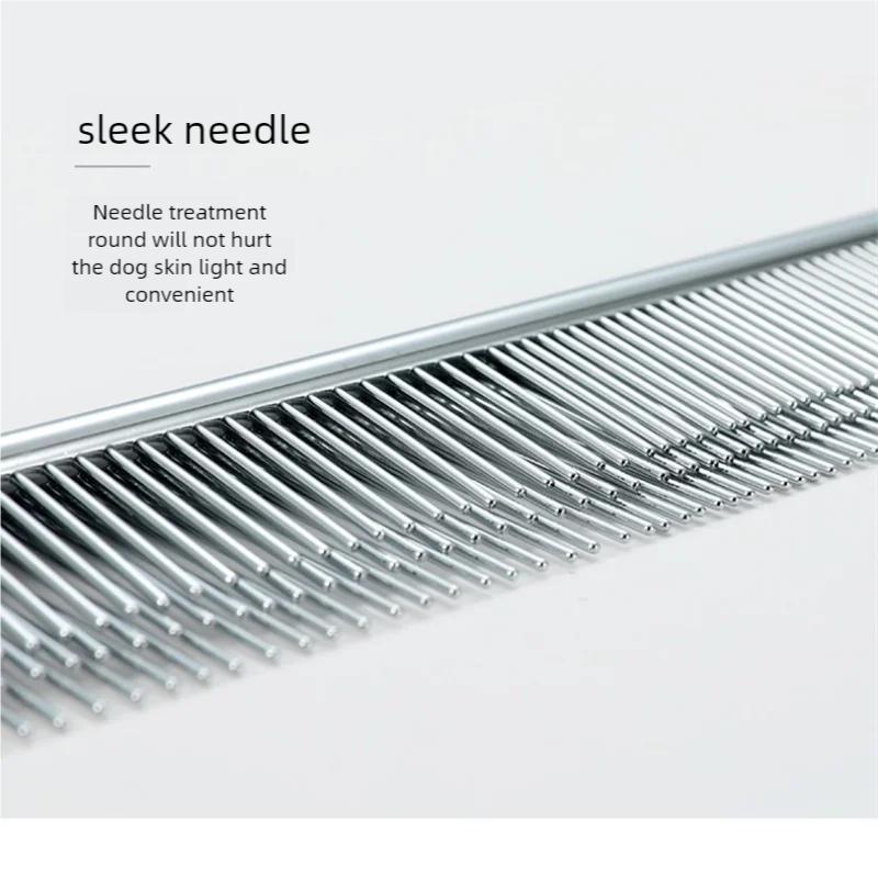 NEW Pet Dematting Comb Stainless Steel Pet Grooming Comb for Dogs and Cats Gently Removes Loose Undercoat Flea Tangles Knots