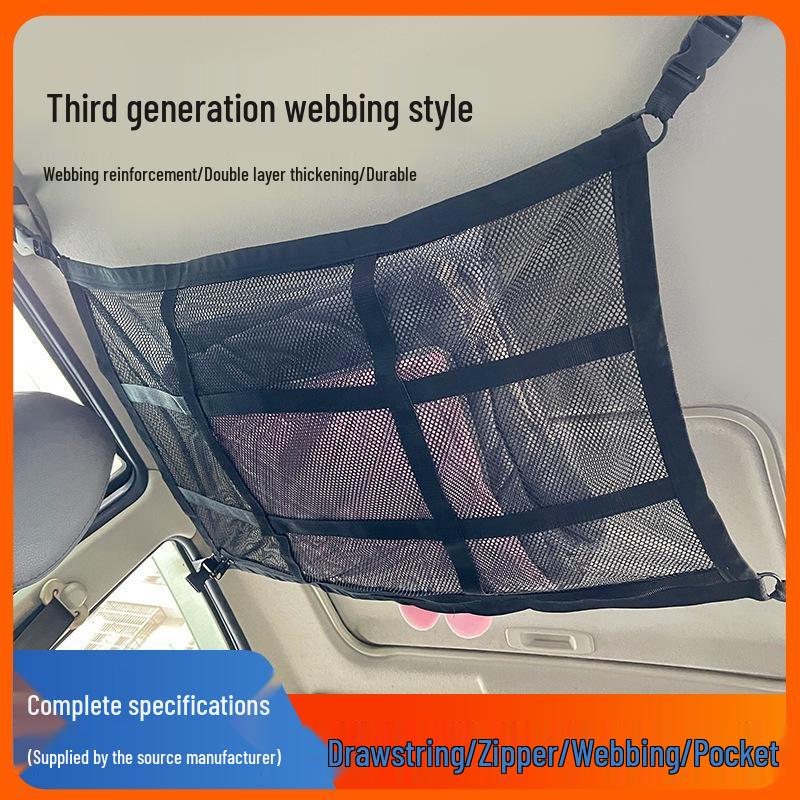 Car Roof Storage Net Pocket Hanging Luggage Organizer