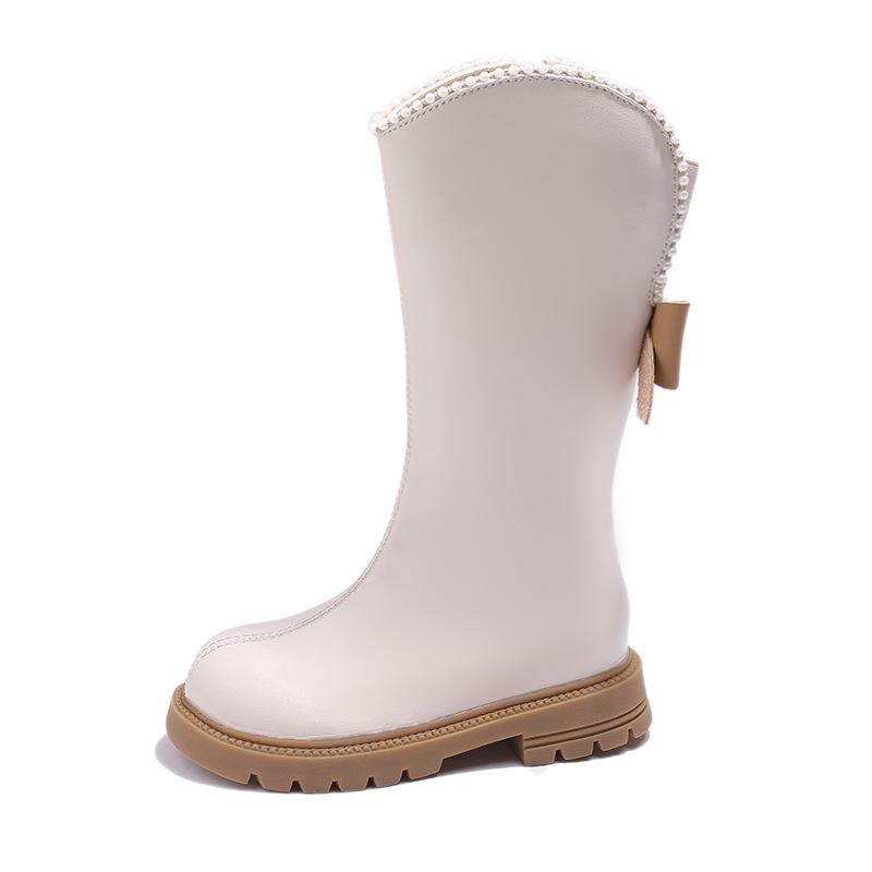2025 Girls' Velvet-Lined Riding Boots – Warm, Knee-High Boots for Autumn/Winter