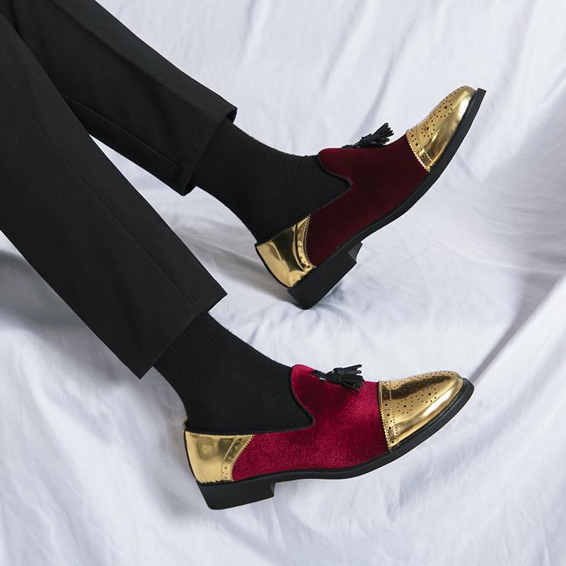 Fashion Suede Leather Shoes Men Casual Luxury Brand Handmade Penny Loafers Men Slip On Flats Driving Dress Shoes Black Green Moccasins
