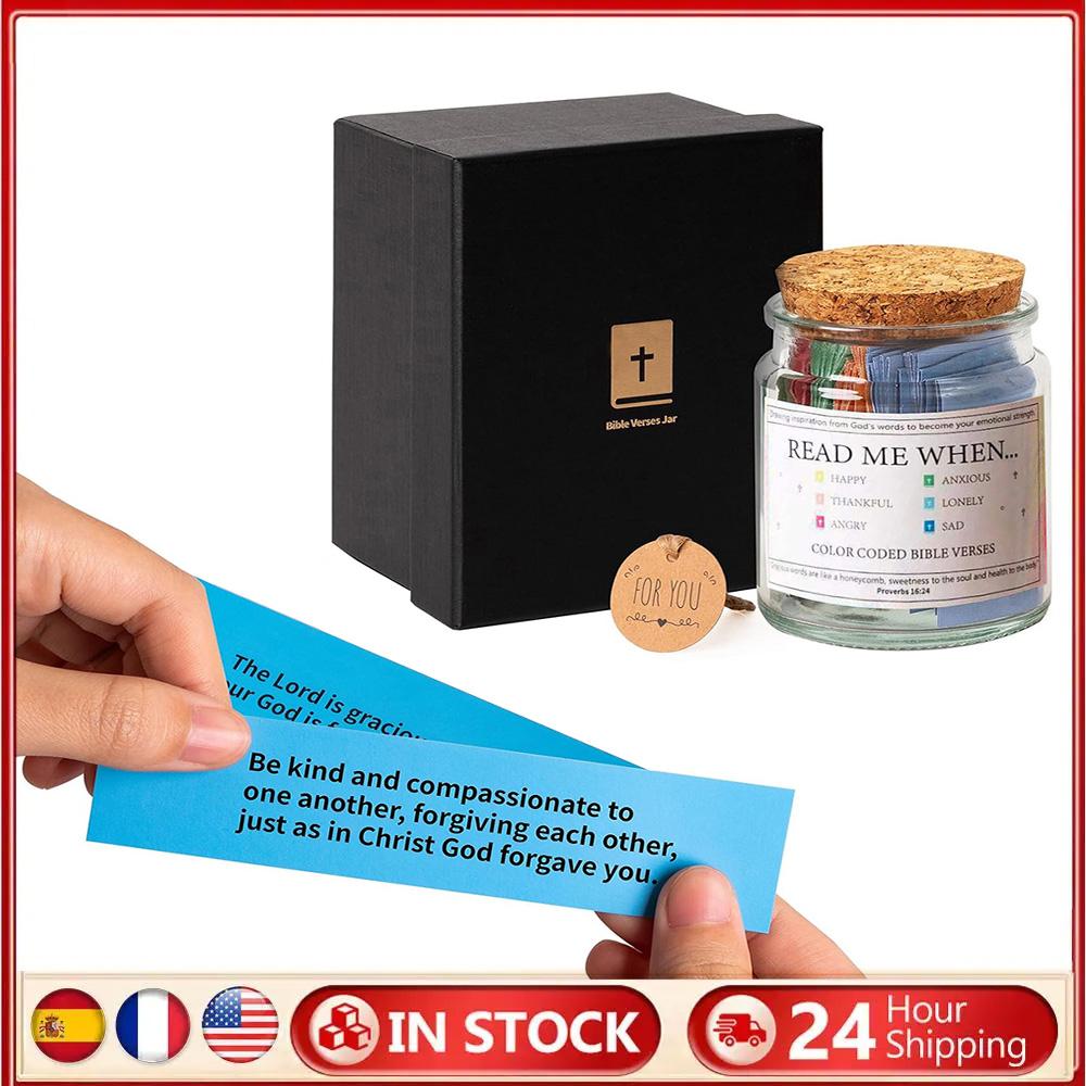 Bible Verses in A Jar Bible Verse Jar Christian Scripture Jar Christian Cards Jar Prayer Request Cards for Daily Reflection