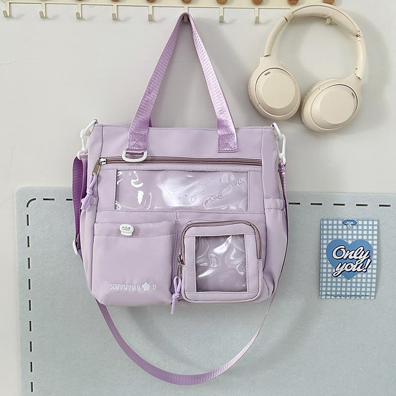 Schoolbag Japanese ins schoolbag large capacity high value fashion versatile transparent pain bag junior high school high school student backpack
