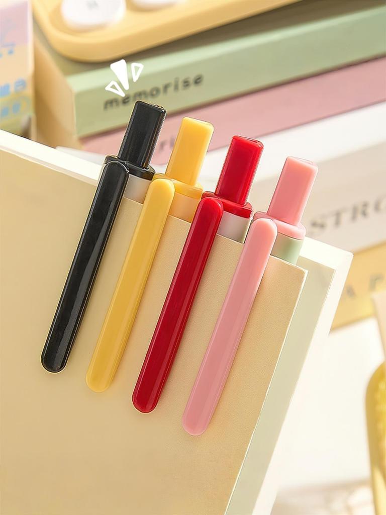 4pcs Cute Pets Gel Ink Pens Set Cartoon Cat Kitten Design 0.5mm Ballpoint Black Color Ink for Daily Writing, Office