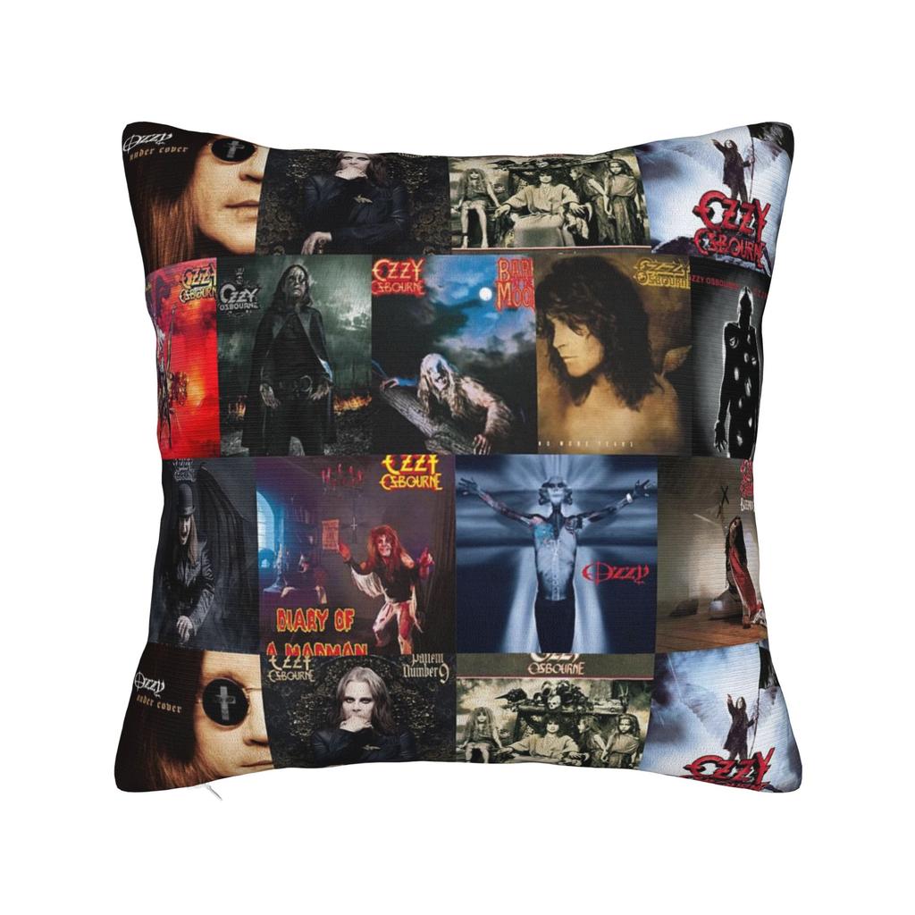 Ozzy Osbourne Pillowcases Merch Soft Cushion Cover  Throw Pillow Cover Bed Decorations Zipper Multiple Sizes