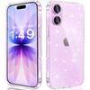 Coque transparente à paillettes pour For Iphone Air 17 Pro Max 16E 16 E 1 Plus 14 13 Mini 12 11 17Pro X Housse de téléphone transparente Bling pour femmes et filles