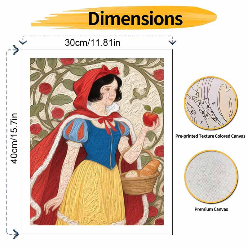 Disney Snow White Oil Painting by Numbers Art Kit. Handmade Diy Painting Home Decoration Gifts for Living Room Wall Art Decor