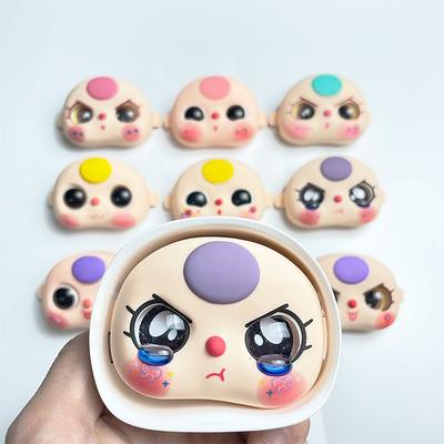 1 Juego de Accesorios Kawaii para Muñecas DIY Kit de Cara, Manos y Pies de Repuesto de 7 cm Para Bebé Juguete de Tres Estilo Aleatorio