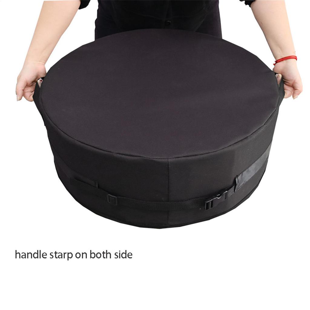 Fire Pit Cover With Handle Adjustable Dustproof Windproof Waterproof Round Fire Pit Fireplace Cover For Yard Patio Balcony Lawn