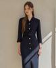 Julie And Kara 26Ss Calla134 Shebigins Serena Tweed Dress Navy