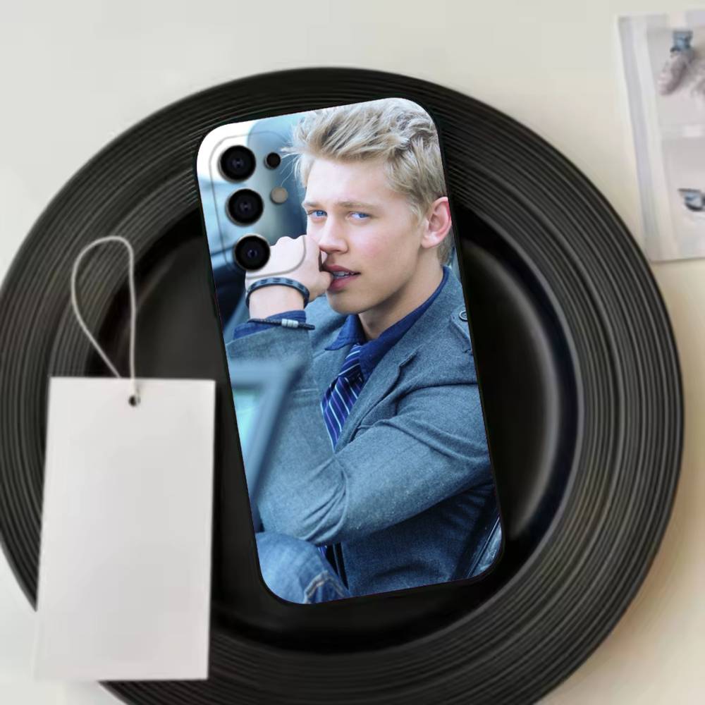 Американский актер Остин Батлер Чехол для телефона для Samsung S25, S24, S21, S22, S23, S30, Ultra, S20, Plus, Fe, Мягкий силиконовый черный чехол Samsung S23plus5G