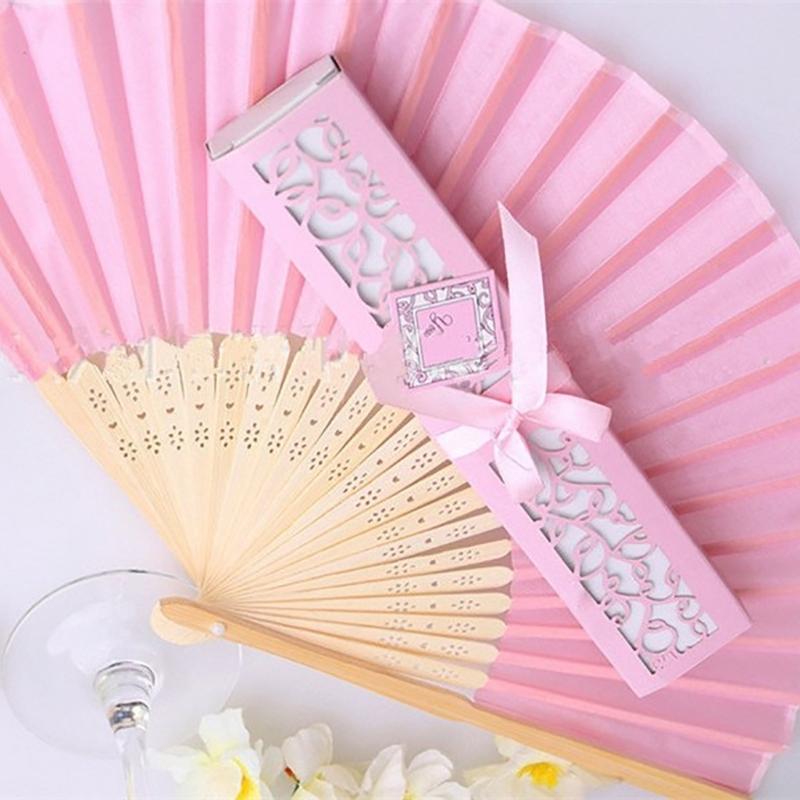 Delicate Packaging Organizers Silk Bamboo Fan Beach Outings Children Girl Boys