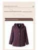 Plus Size Velvet Winter Coat for Middle-Aged Women - Long Sleeve Fashionable Loose Fit