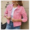Giacca di Jeans da Donna alla Moda con Revers Slim
