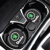 OENU7 Car Coaster Water Cup Bottle Holder Mat Anti-slip Pad For Skoda Octavia 2 3 Fabia A7 Rapid Superb Kamiq Kodiaq Accessories